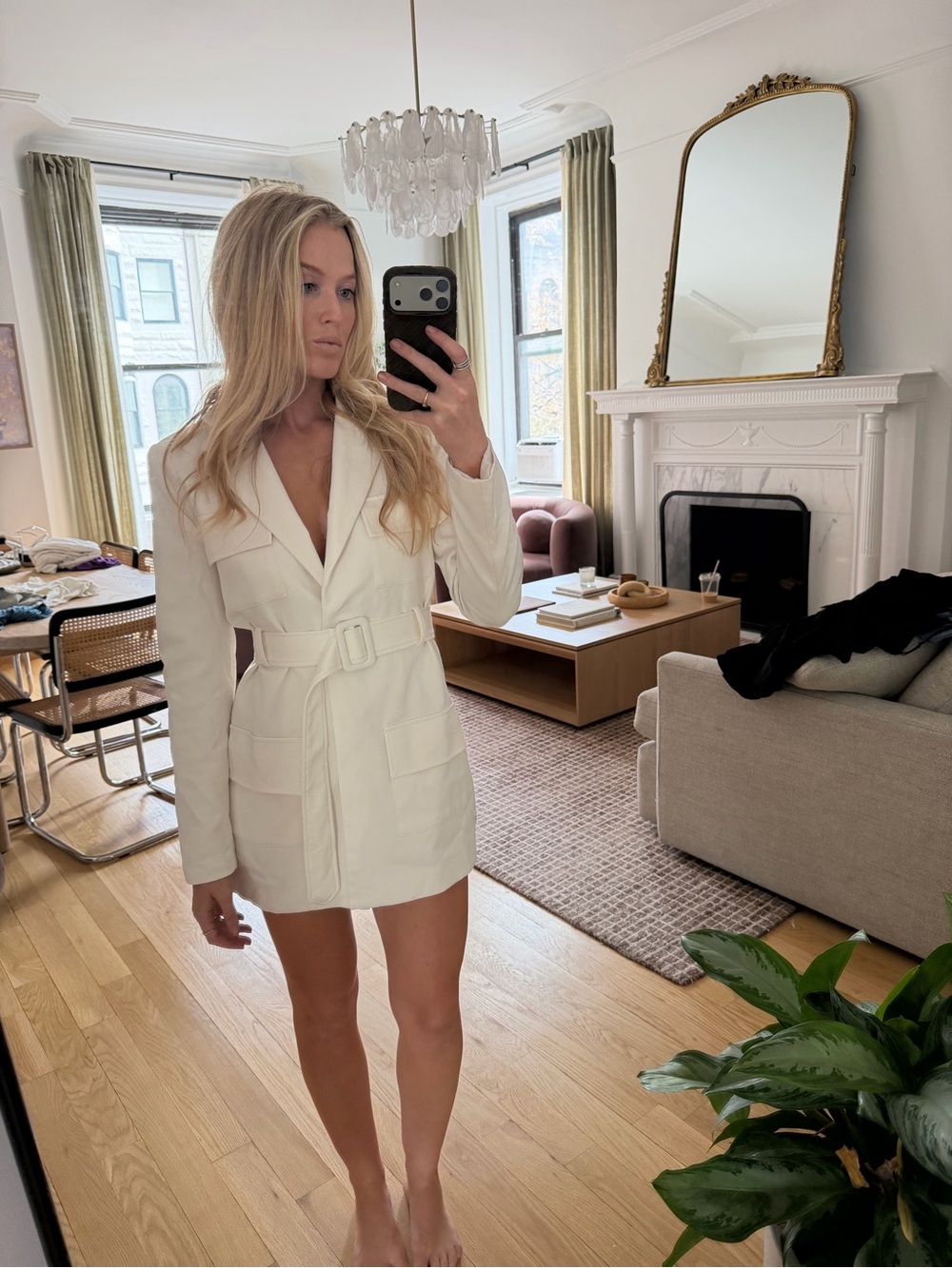 Lioness White Belted Blazer Mini Dress - Picture 2 of 5
